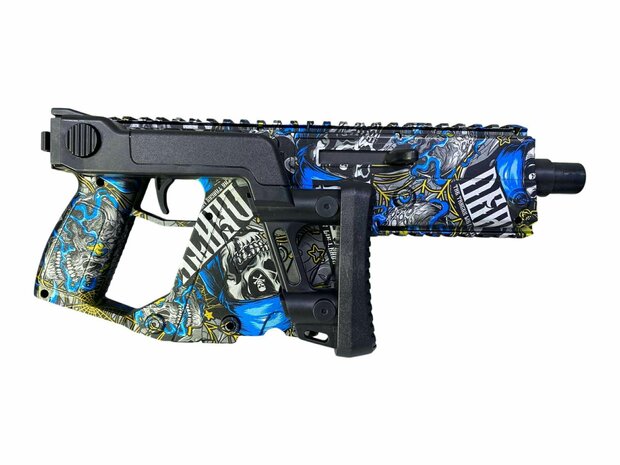Gel Blaster - Space Vector Assault Rifle - complete set - rechargeable - 74 CM Blue including gel balls (1000 pcs.)