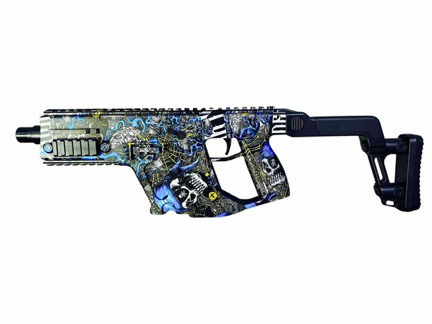 Gel Blaster - Space Vector Assault Rifle - complete set - rechargeable - 74 CM Blue including gel balls (1000 pcs.)