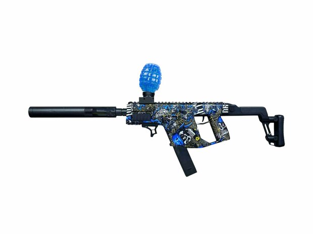 Gel Blaster - Space Vector Assault Rifle - complete set - rechargeable - 74 CM Blue including gel balls (1000 pcs.)