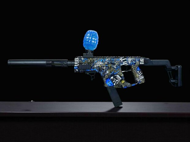 Gel Blaster - Space Vector Assault Rifle - complete set - rechargeable - 74 CM Blue including gel balls (1000 pcs.)