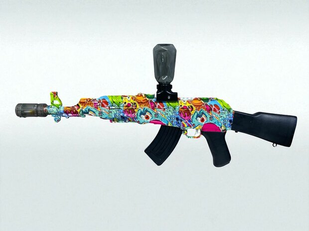 Shooting Elite Gelblaster - Luminous Silencer - AK47 Led Light - compleet set  - Oplaadbaar - 74CM