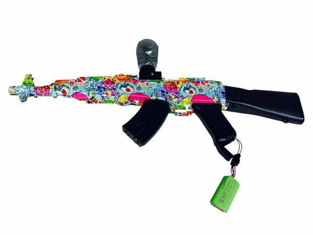 Shooting Elite Gelblaster - Luminous Silencer - AK47 Led Light - compleet set  - Oplaadbaar - 74CM