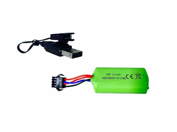 Shooting Elite Gelblaster - Luminous Silencer - AK47 Led Light - compleet set - Oplaadbaar - 74CM