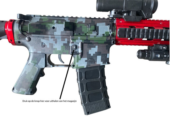 Gel Blaster - M16 - Luminous Silencer - LED Light - incl. gel balls - complete set - rechargeable - 78CM