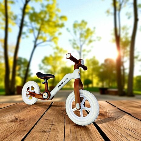 Foldable Bike - Opvouwbare Loopfiets met 1-Knops Systeem - 87CM - Bruin - licht gewicht