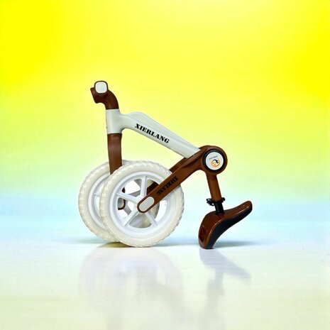 Foldable Bike - Opvouwbare Loopfiets met 1-Knops Systeem - 87CM - Bruin - licht gewicht