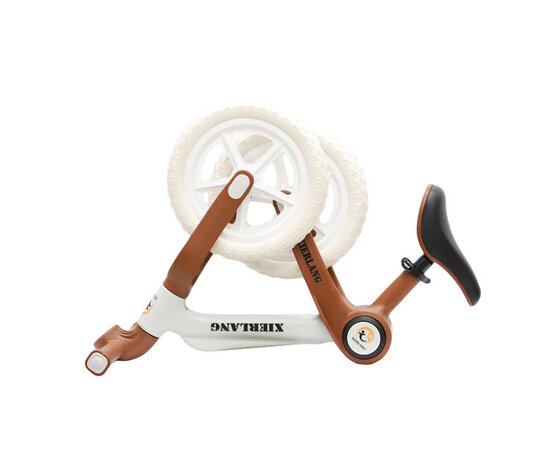 Foldable Bike - Opvouwbare Loopfiets met 1-Knops Systeem - 87CM - Bruin - licht gewicht