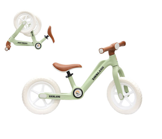 Foldable Bike - Opvouwbare Loopfiets met 1-Knops Systeem - 87CM - Groen - licht gewicht