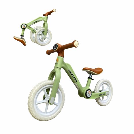 Foldable Bike - Opvouwbare Loopfiets met 1-Knops Systeem - 87CM - Groen - licht gewicht