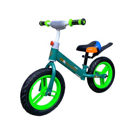 Mengle Baby - loopfiets 80 cm - Groen  - rubber banden - vanaf 1 jaar