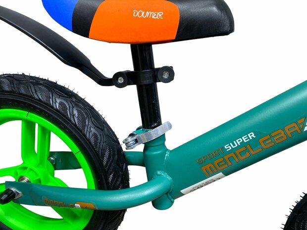 Mengle Baby - loopfiets 80 cm - Groen  - rubber banden - vanaf 1 jaar
