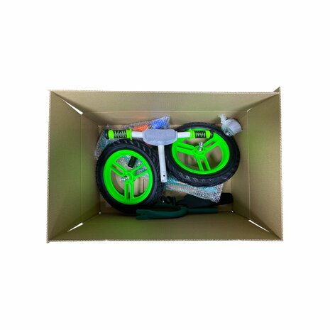 Mengle Baby - Kinderloopfiets 80 cm - Oranje - rubber banden - vanaf 1 jaar