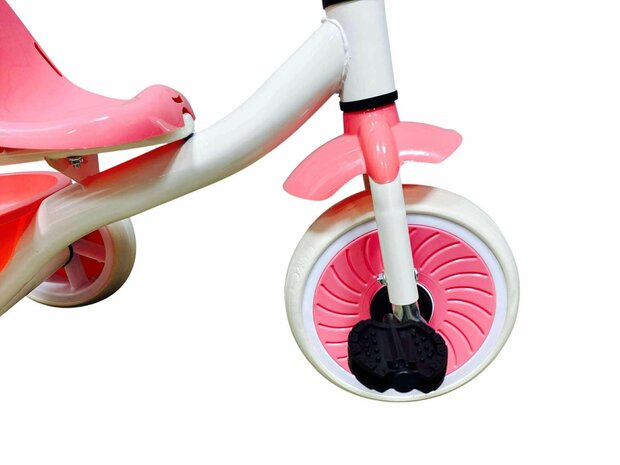 Driewieler kinder fiets - Roze - met pedalen - licht&amp;geluid 63CM