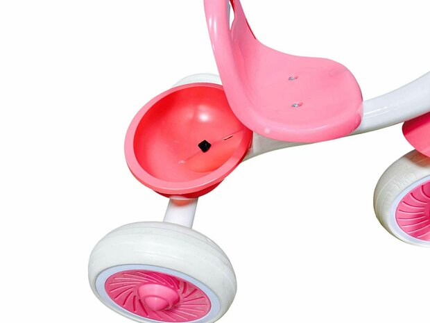 Driewieler kinder fiets - Roze - met pedalen - licht&amp;geluid 63CM