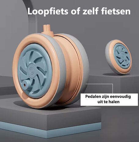 Kinder driewieler met duwstang - Muziek en Licht -Blauw&amp;wit