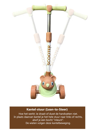 Koala Kinderstep met 3 wielen - opvouwbaar - Kantelstep - Met Licht &amp; Muziek