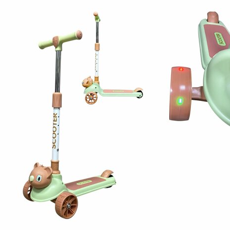 Koala Kinderstep met 3 wielen - opvouwbaar - Kantelstep - Met Licht &amp; Muziek