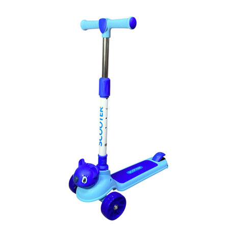 Koala Kinderstep 3 wielen blauw - opvouwbaar - Kantelstep - Met Licht &amp; Muziek