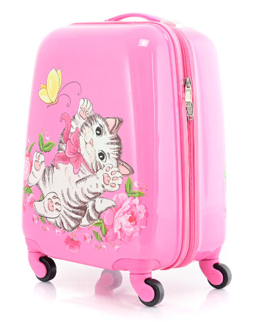 Children&#039;s suitcase kitten print hand luggage