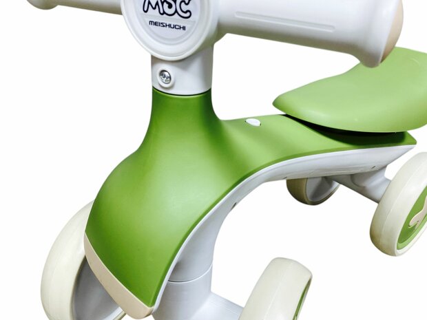 4-Wheel Magic loopfiets - 55CM - donkergroen - Muziek &amp; Lichtjes