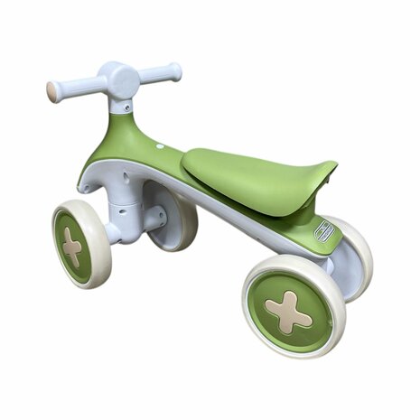 4-Wheel Magic loopfiets - 55CM - donkergroen - Muziek &amp; Lichtjes