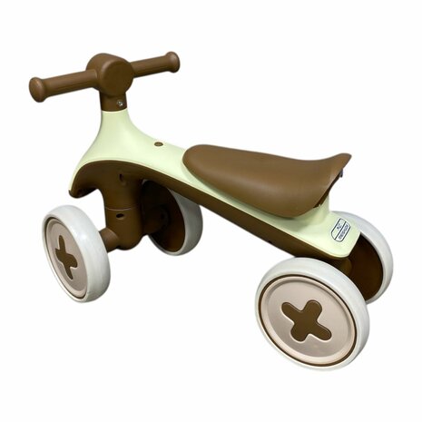 4-Wheel Magic loopfiets - 55CM - bruin - Muziek &amp; Lichtjes
