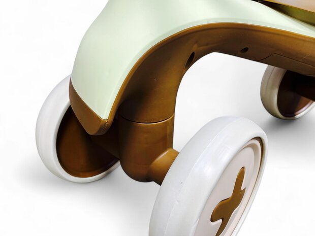 4-Wheel Magic loopfiets - 55CM - bruin - Muziek &amp; Lichtjes