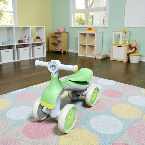 4-Wheel Magic loopfiets - 55CM - licht groen - Muziek &amp; Lichtjes