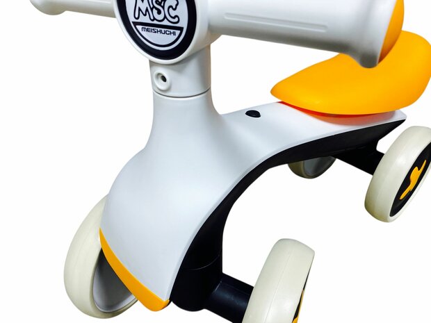 4-Wheel Magic loopfiets - 55CM - oranje - Muziek &amp; Lichtjes