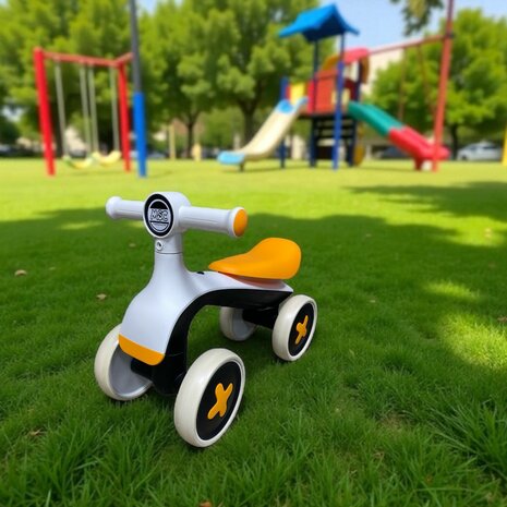 4-Wheel Magic loopfiets - 55CM - oranje - Muziek &amp; Lichtjes