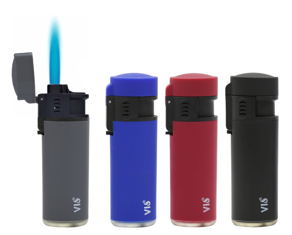 VIO&reg; Turbo Wind Lighters - Pack of 4 - Refillable &amp; Adjustable Jet Flame - Powerful Burners