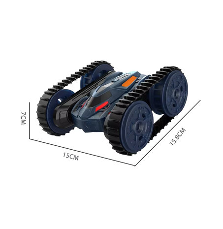 RC Stunt Car &ndash; Dubbelzijdig Rijden -2-in-1 - auto met wielen en rupsbanden - 2.4GHZ - Oplaadbaar - 6-Kanaals besturing