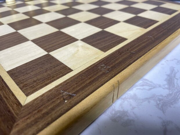 Wooden Chess Checkers Set - Luxury Magnetic 2-in-1 Chess and Checkers Board - Oak Wood - Folding Chessboard