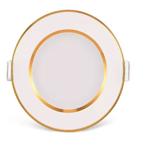 Downlight LED recessed spotlights - 7W - 3 colors - 3000K, 4000K and 6500K spot 3in1 - 2x Gold design spotlights