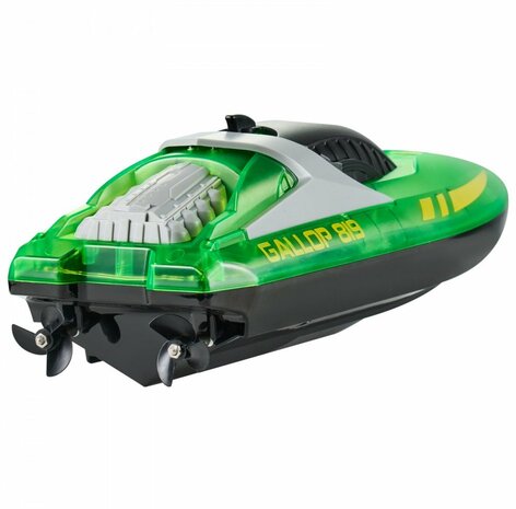 Gallop RC Speedboot &ndash; LED-verlichting, Hoge Snelheid - 2.4GHZ  Tornado boat Green