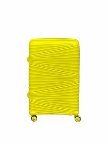 Grote maat Koffer - PP Reiskoffer met Cijferslot - Geel - Siliconen - 106L - 75 cm