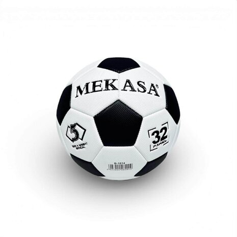 Strandbal  - Bal - Maat 5 - Voetbal Official Size &amp; Weight - Zwart Wit Klassiek - wedstrijdbal 380g 