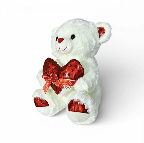 Knuffelbeer  &ldquo;I Love You&rdquo; &ndash; 40 cm - Pluche Teddybeer hartje