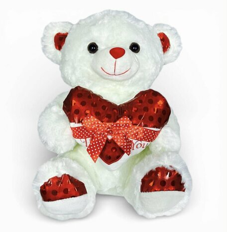 Knuffelbeer  &ldquo;I Love You&rdquo; &ndash; 40 cm - Pluche Teddybeer hartje