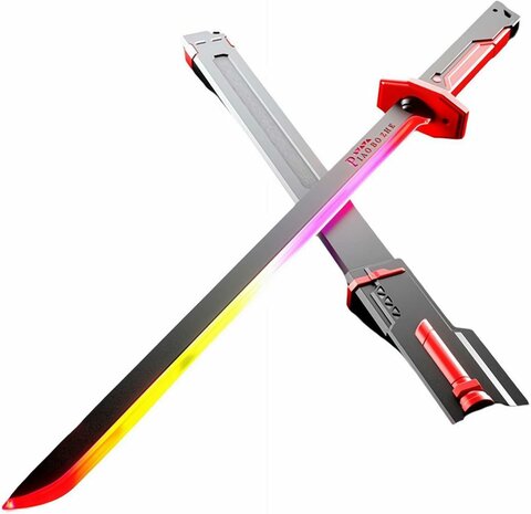 Dazzling Spray Sword &ndash; Katana Cosplay Zwaard met LED-licht, Rook, Vonken en Geluid (70 cm)