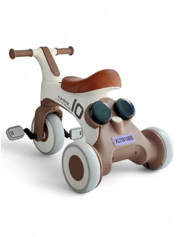 Kinderfiets en Loopfiets Blauw 2-in-1 - 3 wieler &ndash; comfortabel, stabiel en leerzaam