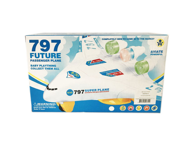 Future plane 797 - airplane with LED lights and sound - Jumbo Airplane 25CM