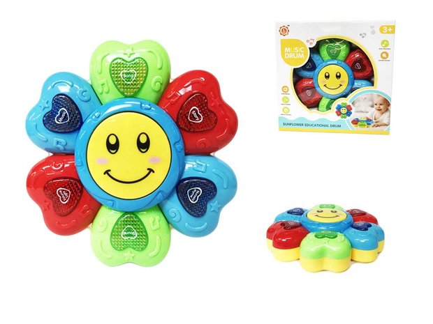 Sunflower Educational Toy Drum For Toddlers/Babies