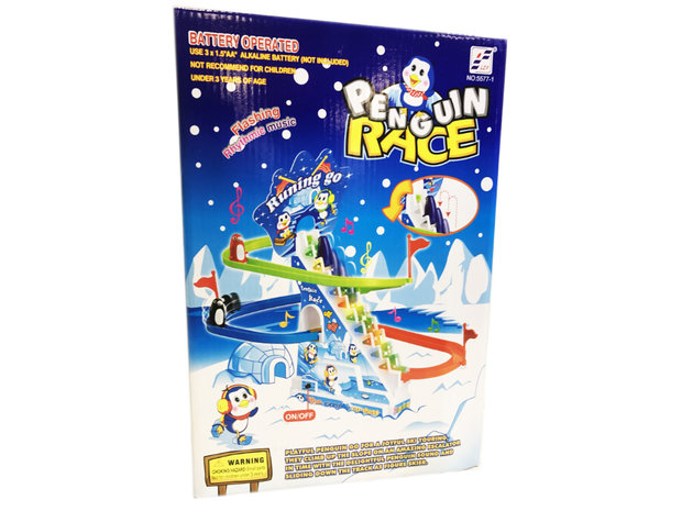 Pingu&iuml;n Race glijbaan - speelgoed - penguin race - 42CM