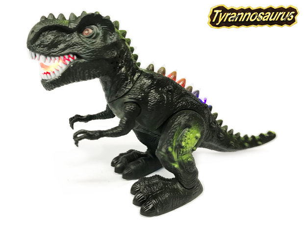 Dinosaurus speelgoed - lopende Tyrannosaurus - met lichtjes en dinosaurus geluid 32 CM