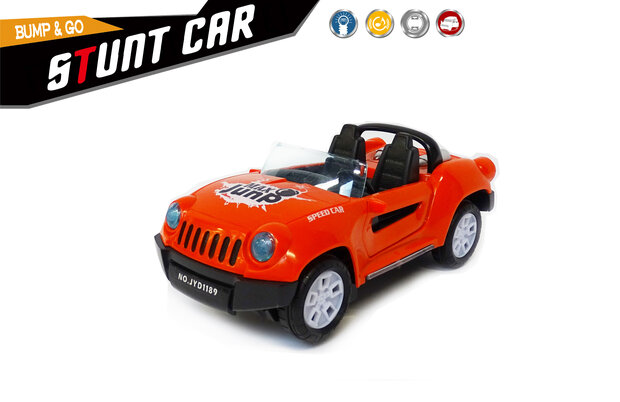 Stunt auto speelgoed - Super Max - acrobatisch beweging met licht en geluid (19CM)