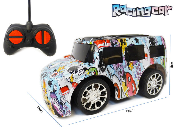 RC Racing Car - 3D Led Flash Light - Radiografisch bestuurbaar Auto 1:20 - 17CM 