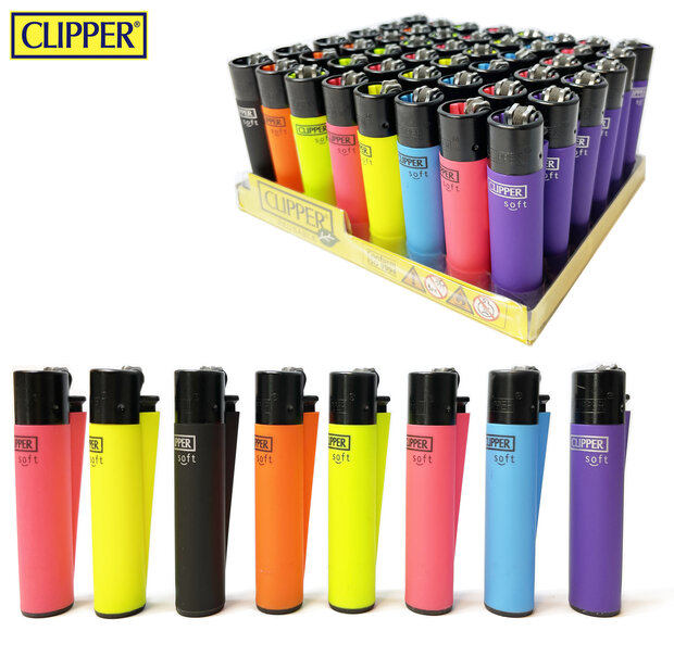 Clipper Aanstekers- 48 stuks- color Vuursteen aansteker - na vulbaar 