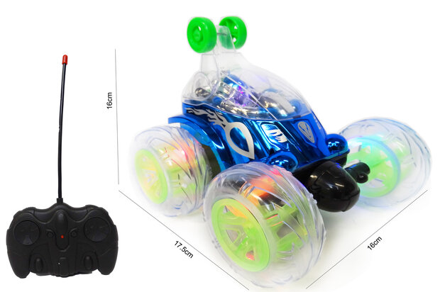 RC Stunt Car - Acrobatische afstand bestuurbaar auto met 360&ordm; draaiende wielen - Oplaadbaar 17.5CM