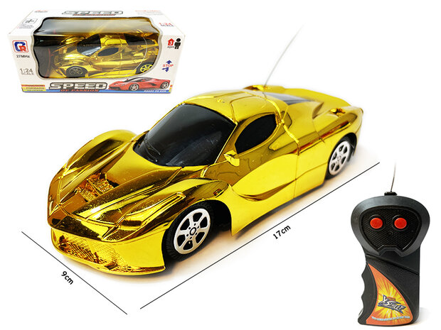RC Auto - Radiografisch auto op afstand voor kinderen - 1:24 - Speelgoed  auto 27mhz - Speed Of Passion Gold 